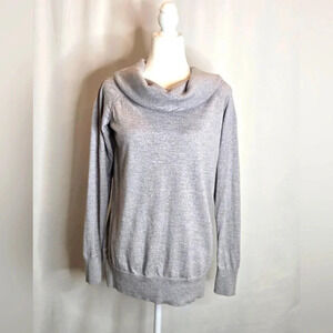 Wilfred Free Merino Wool Cowl Neck Pullover  Sweater Grey Size M